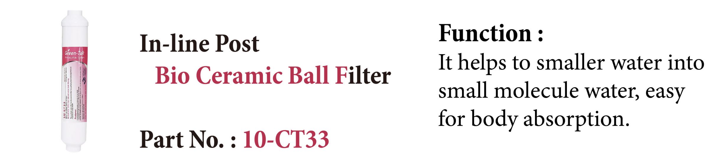 Bio Ceramic Ball Filter