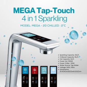 boiling sparkling water tap touch panel