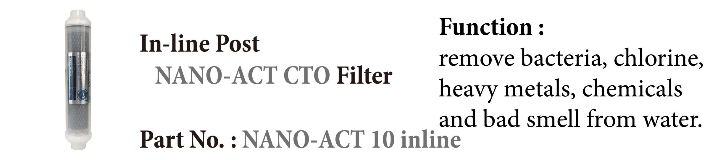 NANO-ACT 10 inline CTO Filter
