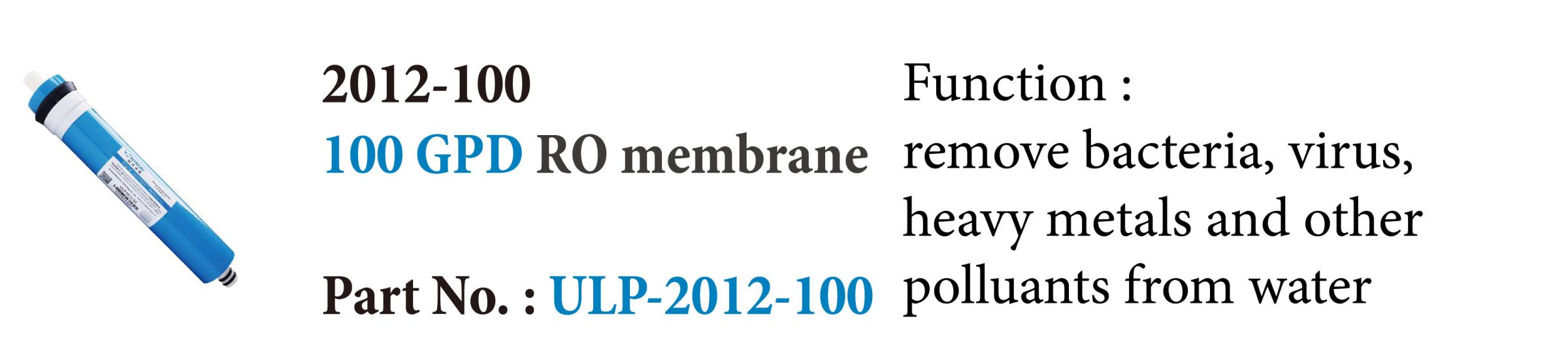 ULP-2012-100 Residential 100 GPD RO Membrane