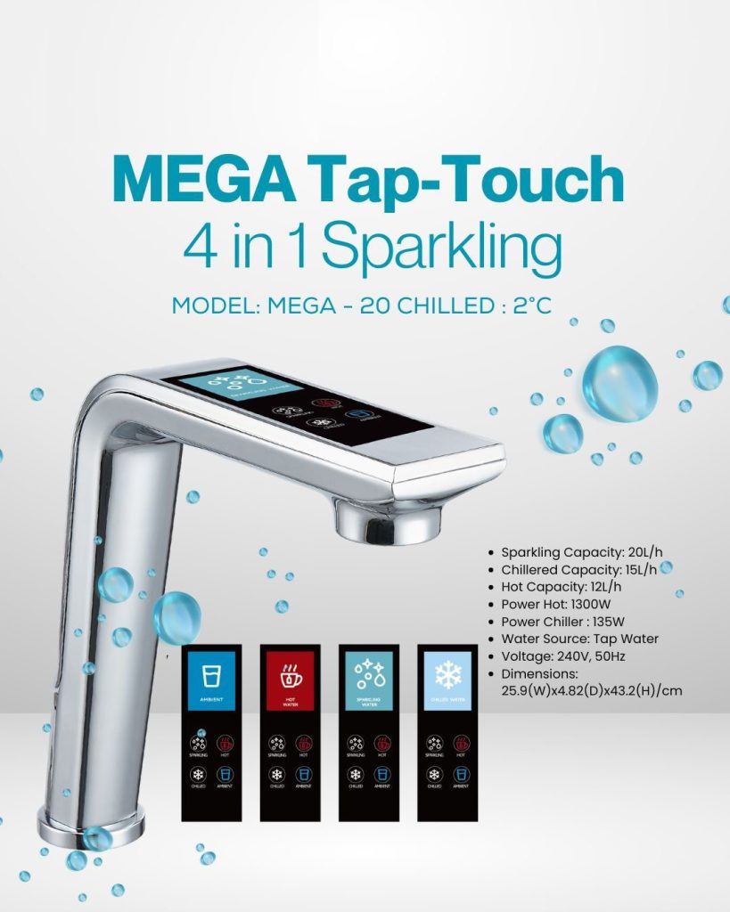 MEGA TAP TOUCH boiling and chilled and sparkling water tap
