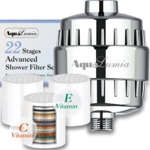 aqualumia shower filter with 3 replacement